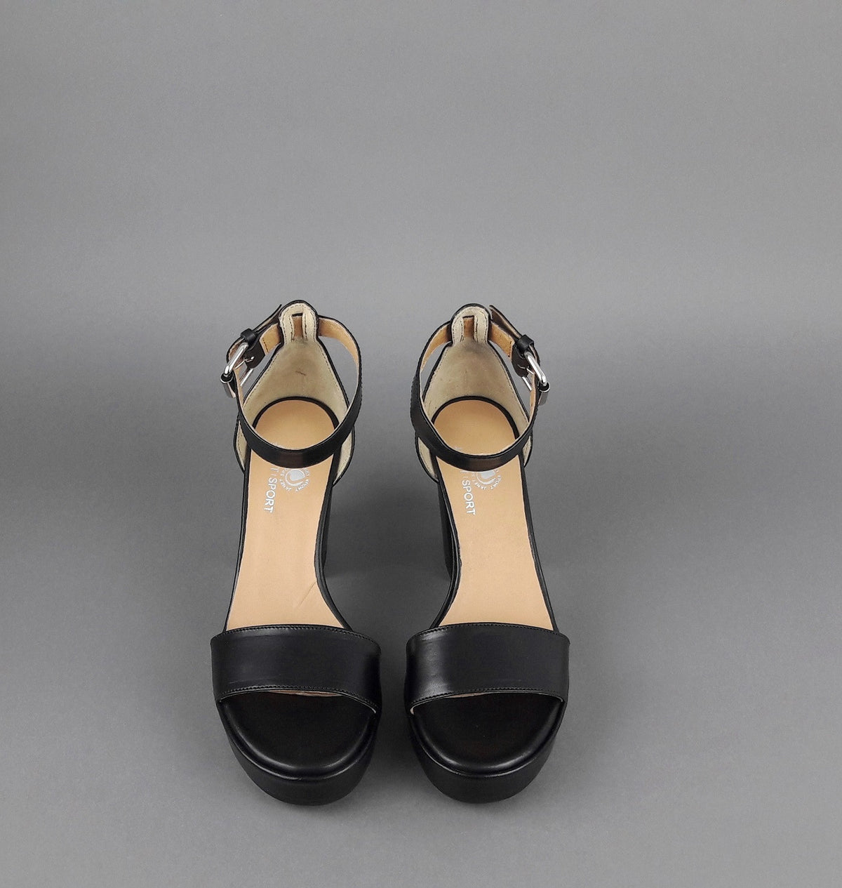 Janet Sport Sandalo Donna Nazira Pelle Nera