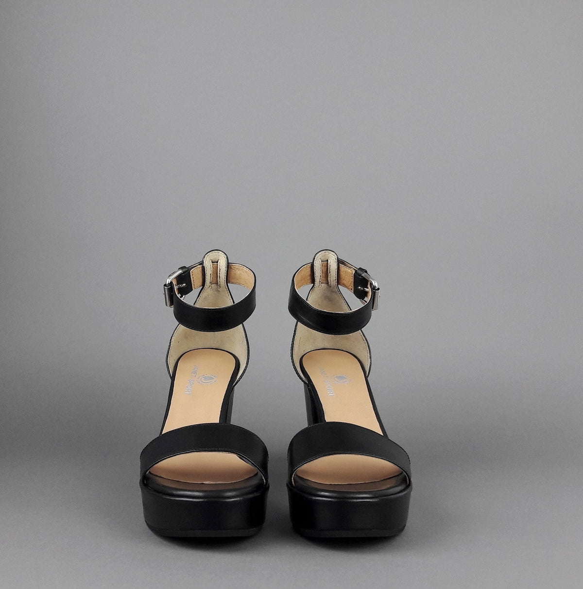 Janet Sport Sandalo Donna Nazira Pelle Nera