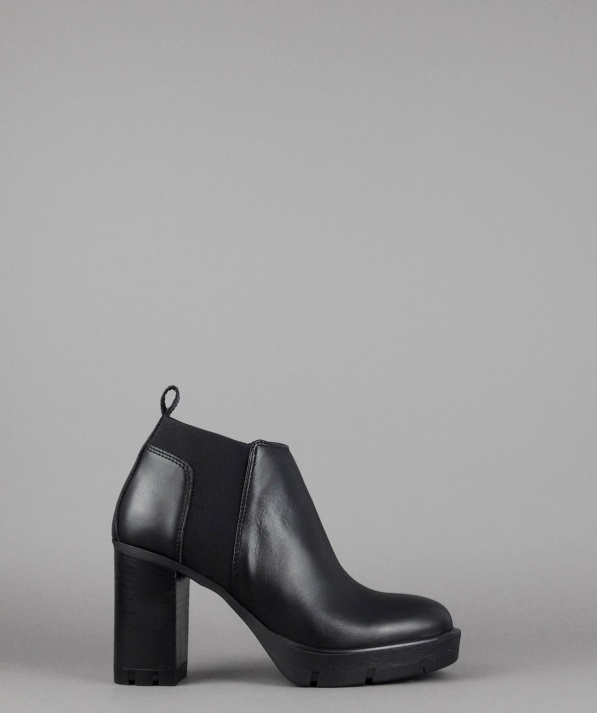 Janet Sport Stivaletto Donna Amanda Pelle Nero Elastico Laterale