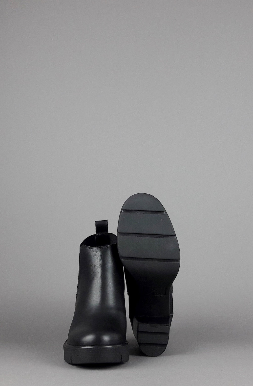 Janet Sport Stivaletto Donna Amanda Pelle Nero Elastico Laterale
