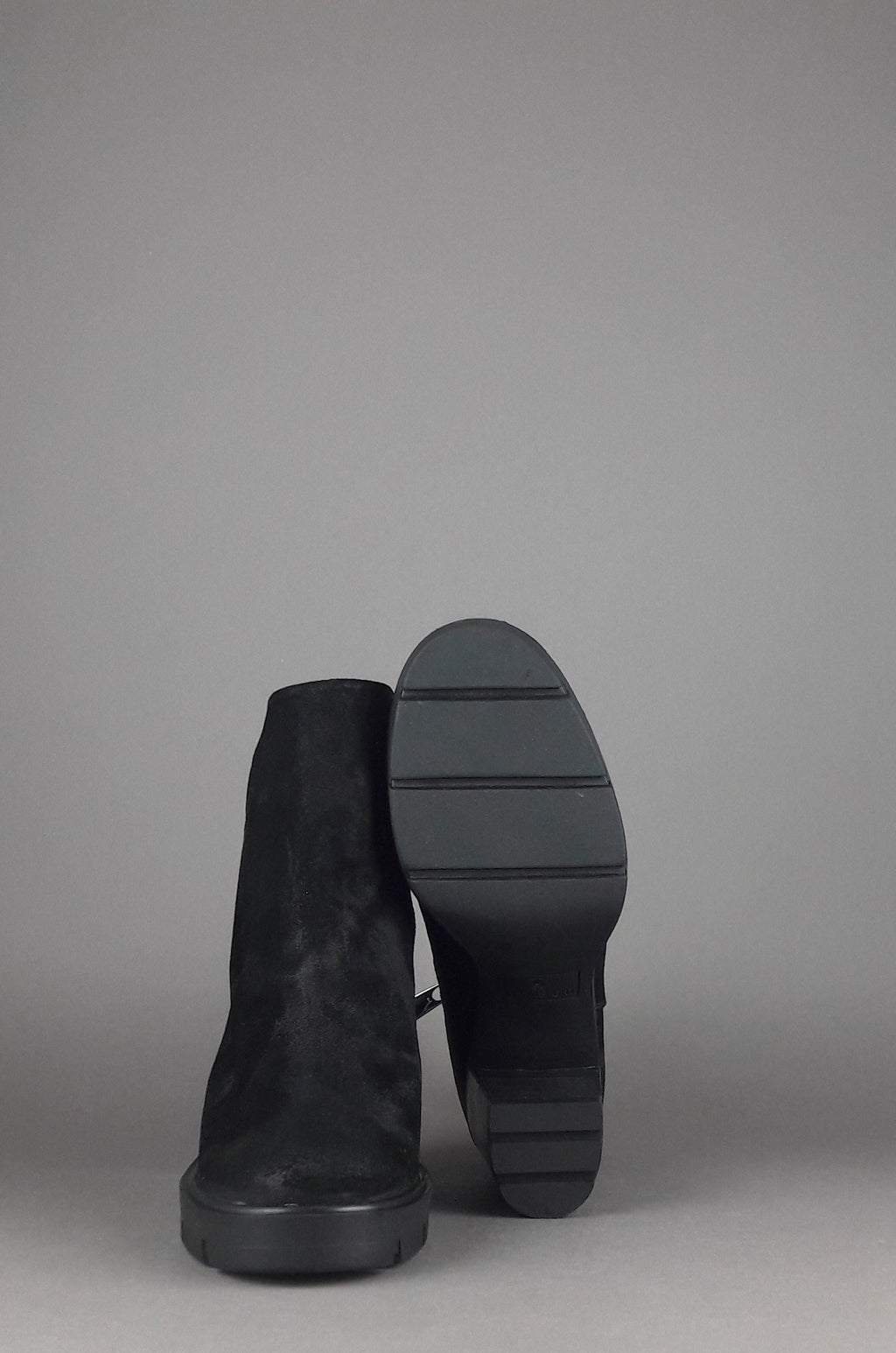 Janet Sport Tronchetto Donna Cicuta Camoscio Nero