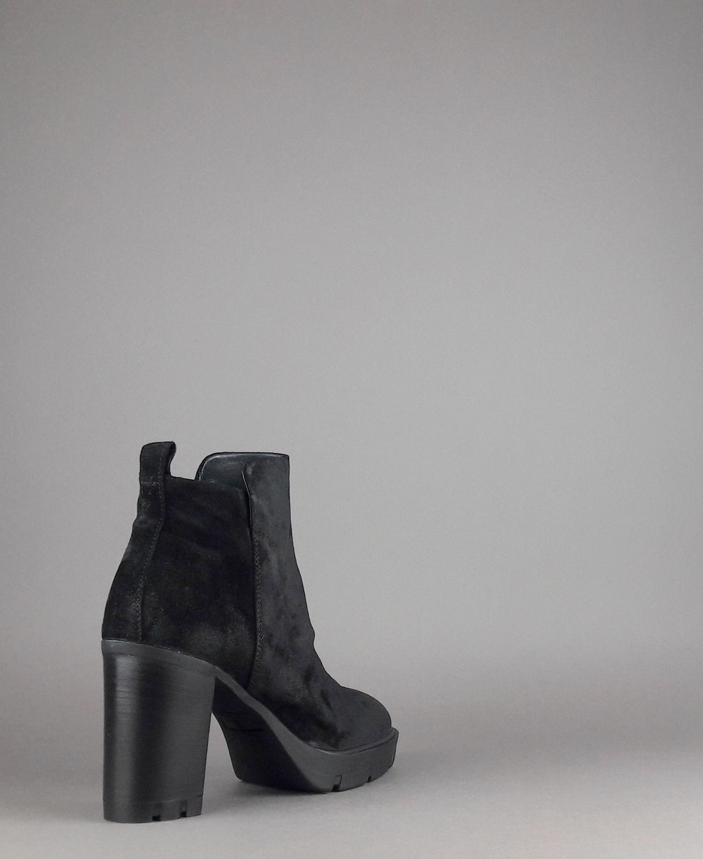 Janet Sport Tronchetto Donna Cicuta Camoscio Nero