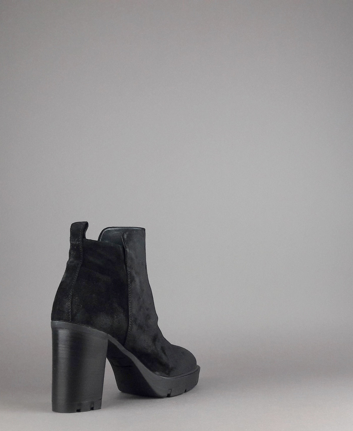 Janet Sport Tronchetto Donna Cicuta Camoscio Nero