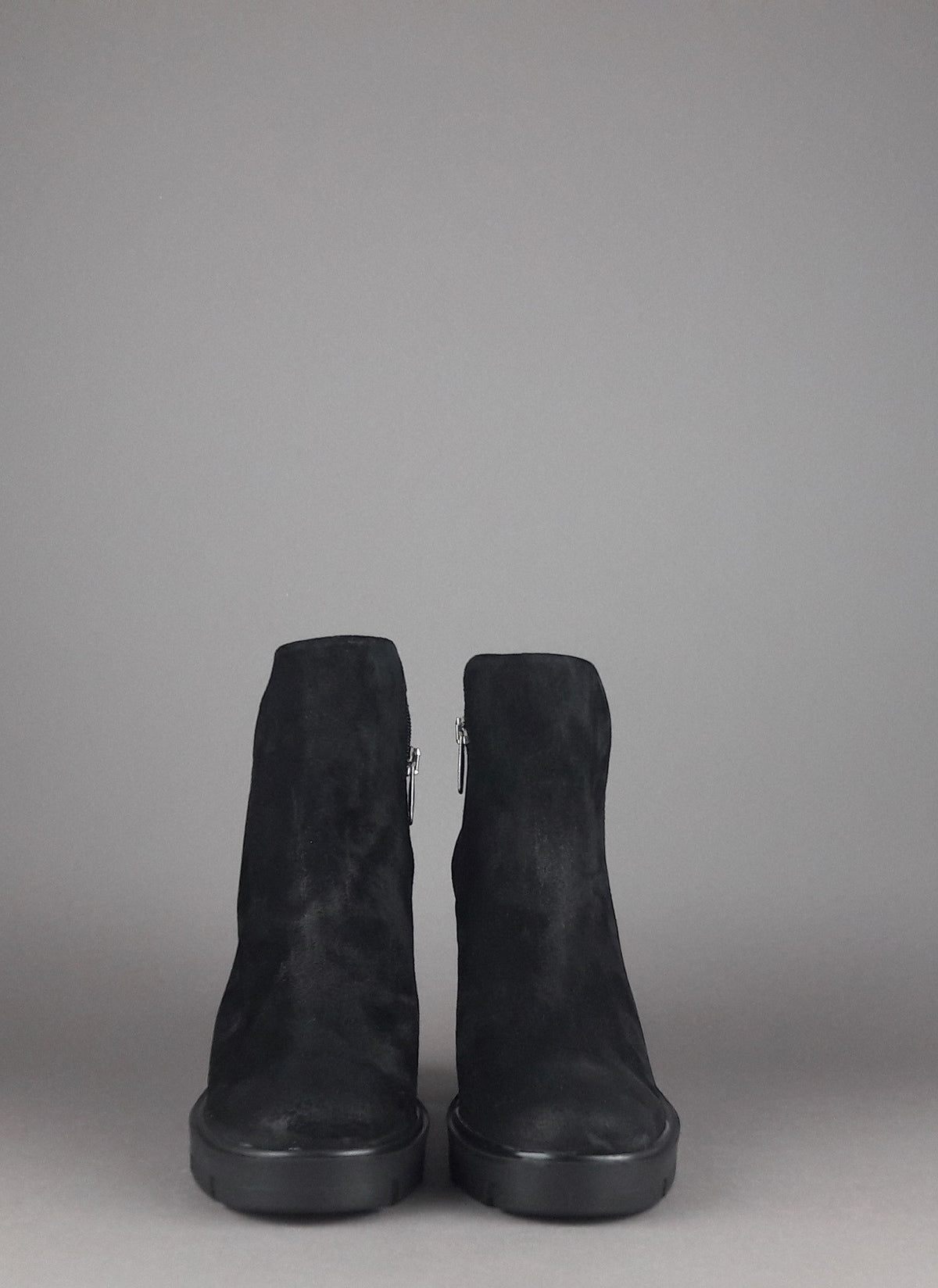 Janet Sport Tronchetto Donna Cicuta Camoscio Nero