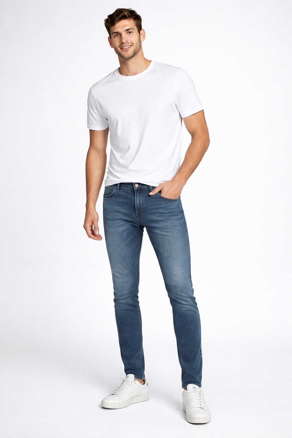 Jeckerson Jeans Uomo Cotone Stretch Blu