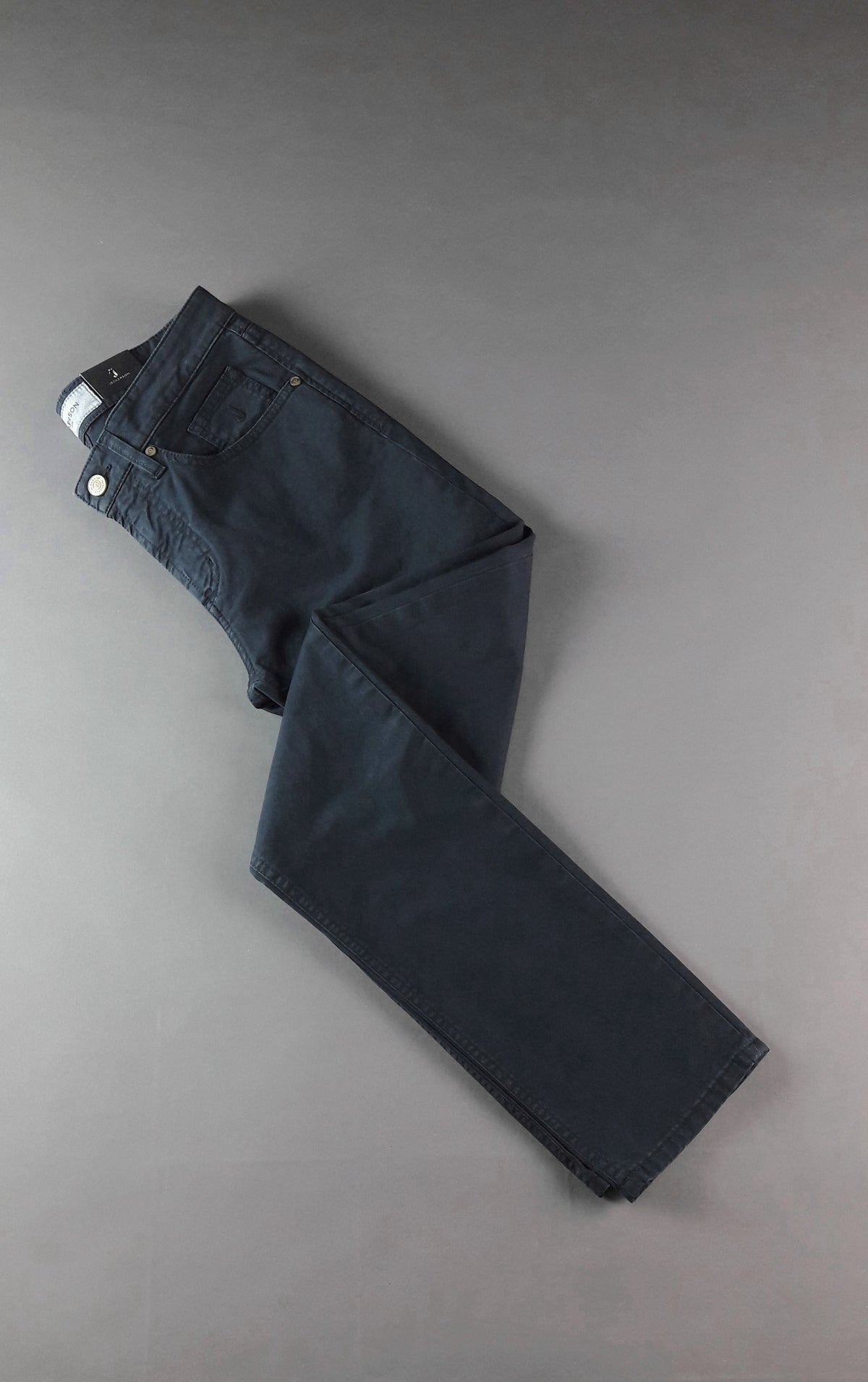 Jeckerson Jeans Uomo In Cotone Gabardina Stretch Blu Scuro
