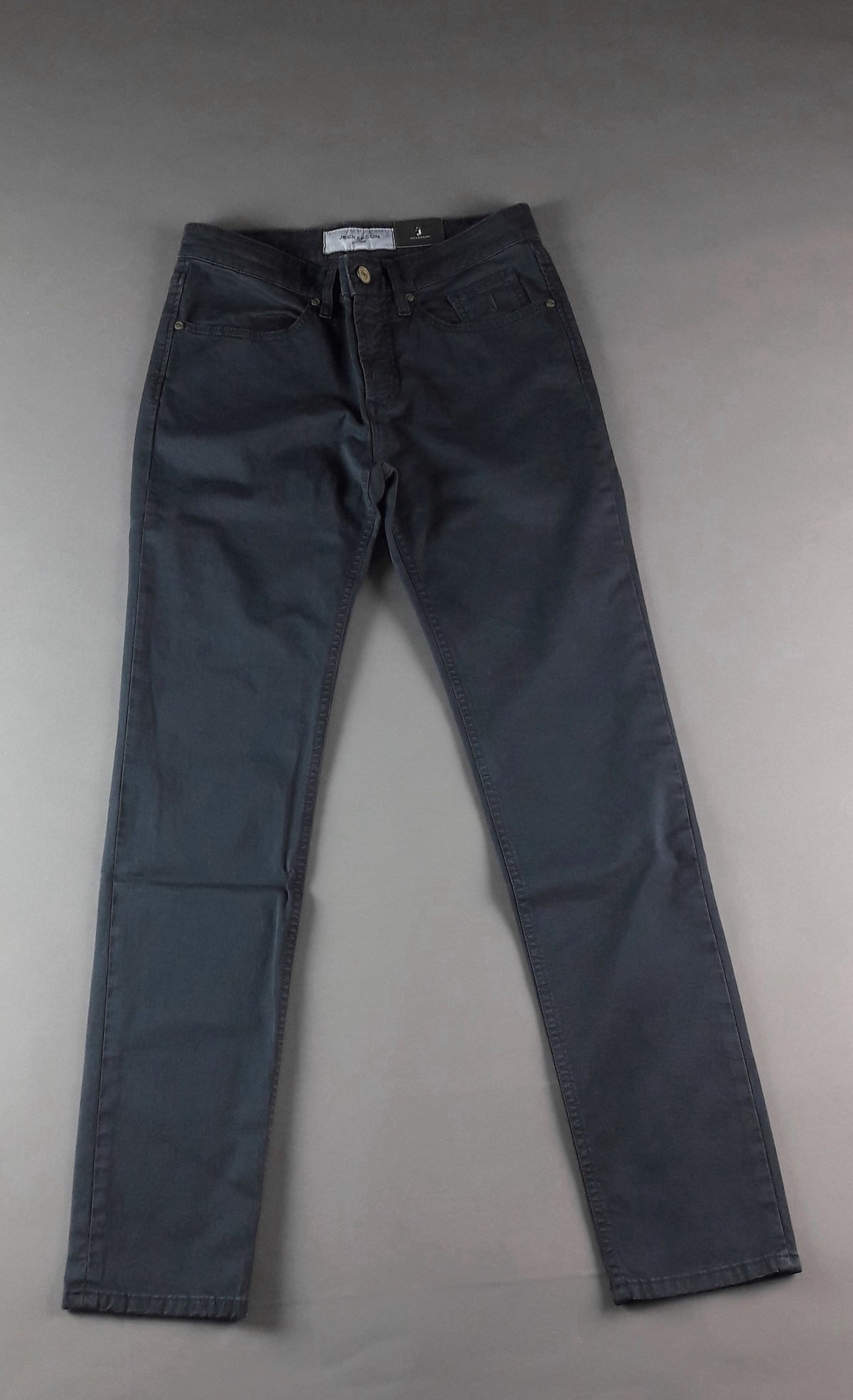 Jeckerson Jeans Uomo In Cotone Gabardina Stretch Blu Scuro