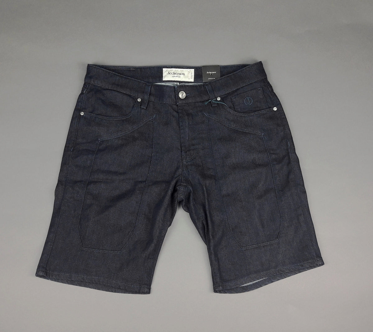 Jeckerson Bermuda Uomo In Cotone Organico Elasticizzato Blu Scuro