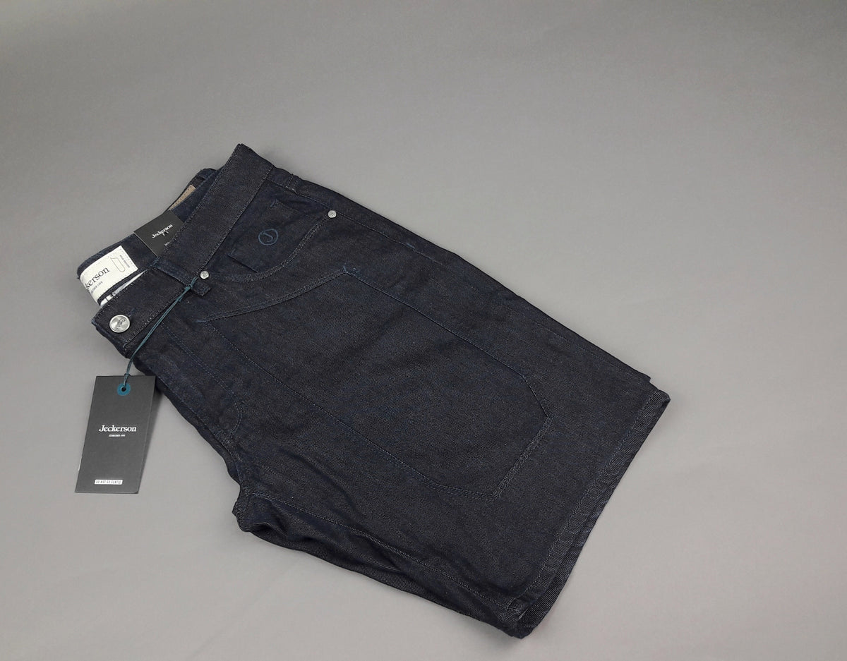 Jeckerson Bermuda Uomo In Cotone Organico Elasticizzato Blu Scuro