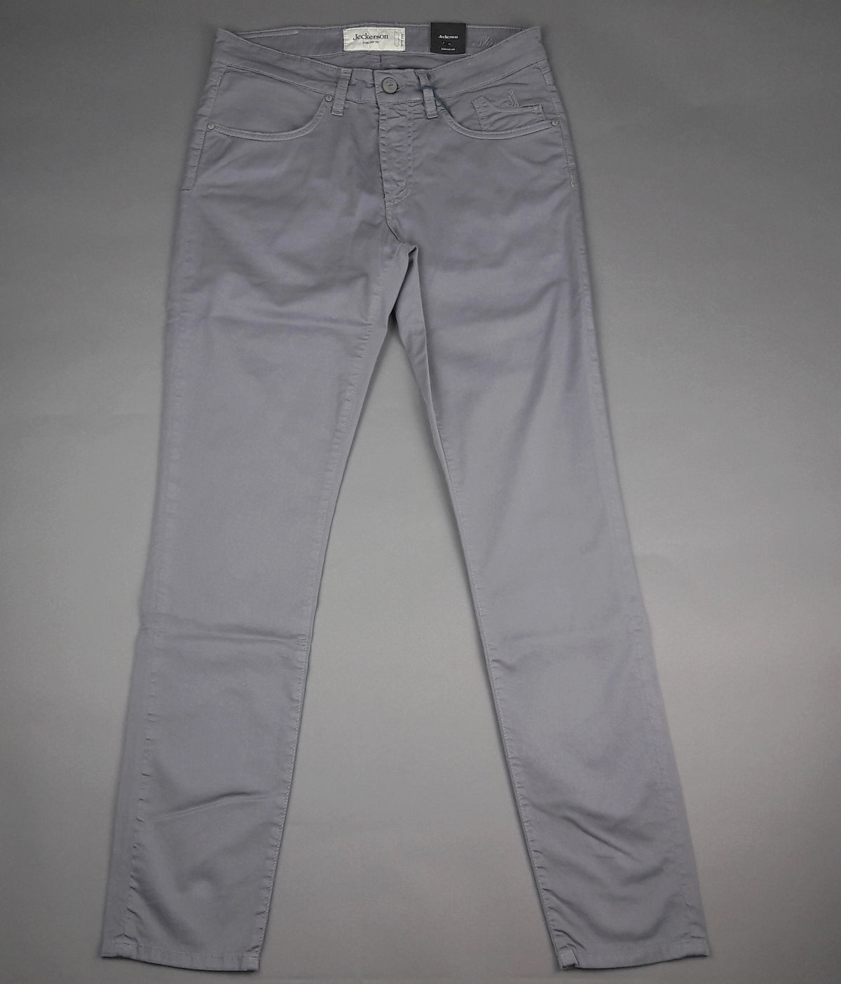 Jeckerson Jeans Uomo In Cotone Gabardina Stretch Grigio