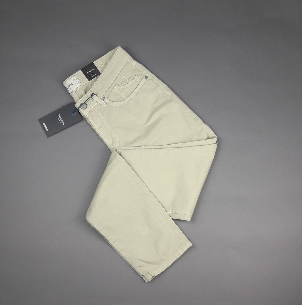 Jeckerson Jeans Uomo In Cotone Gabardina Stretch Mastice