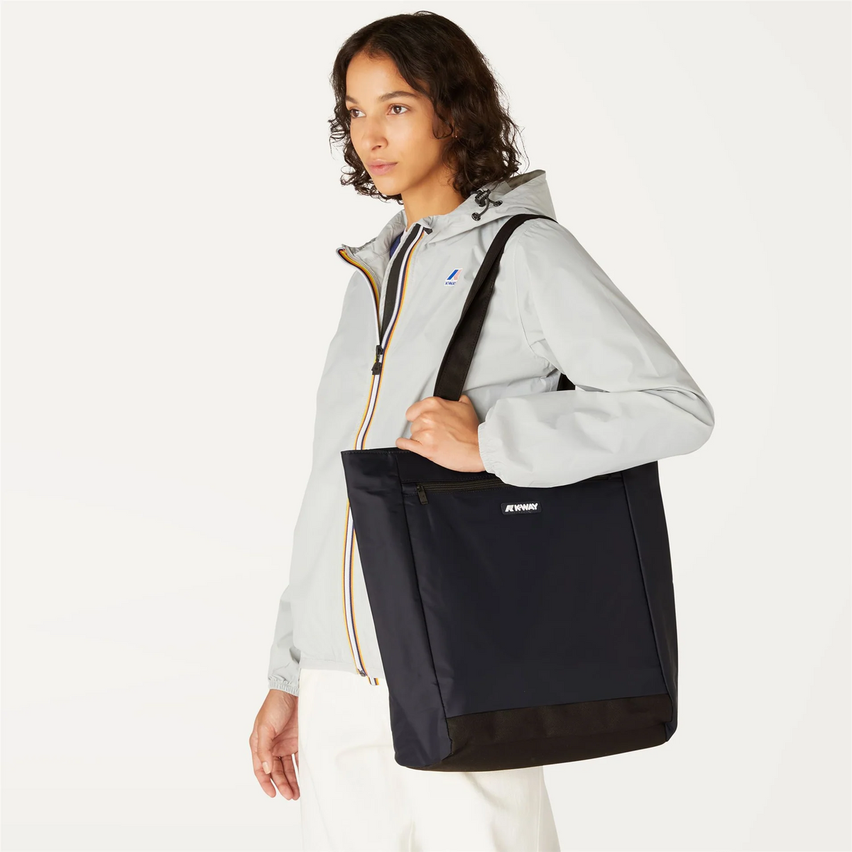 K-Way Borsa Shopping Donna Elliant Nylon Blu Scuro