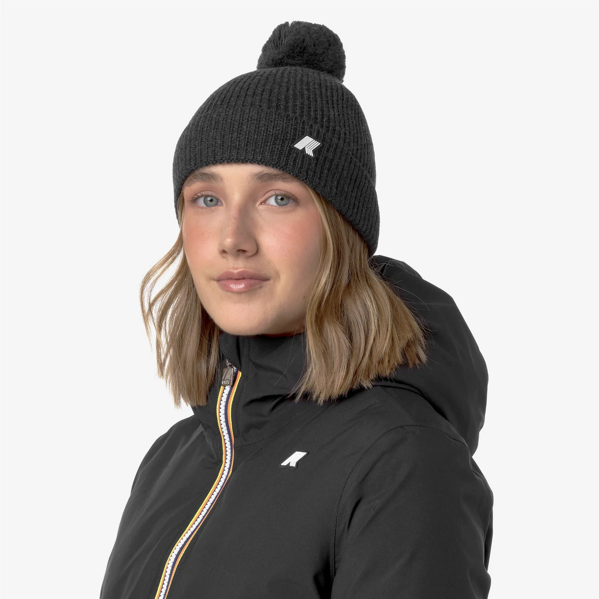 K-Way Cappello Lana A Costine Antracite Melange