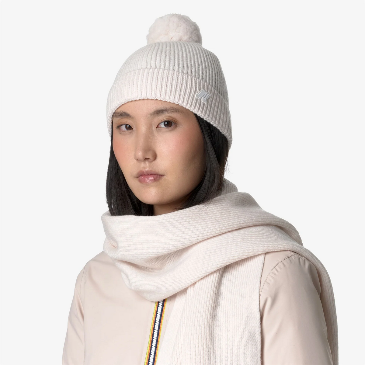 K-Way Cappello Lana A Costine Nude Melange
