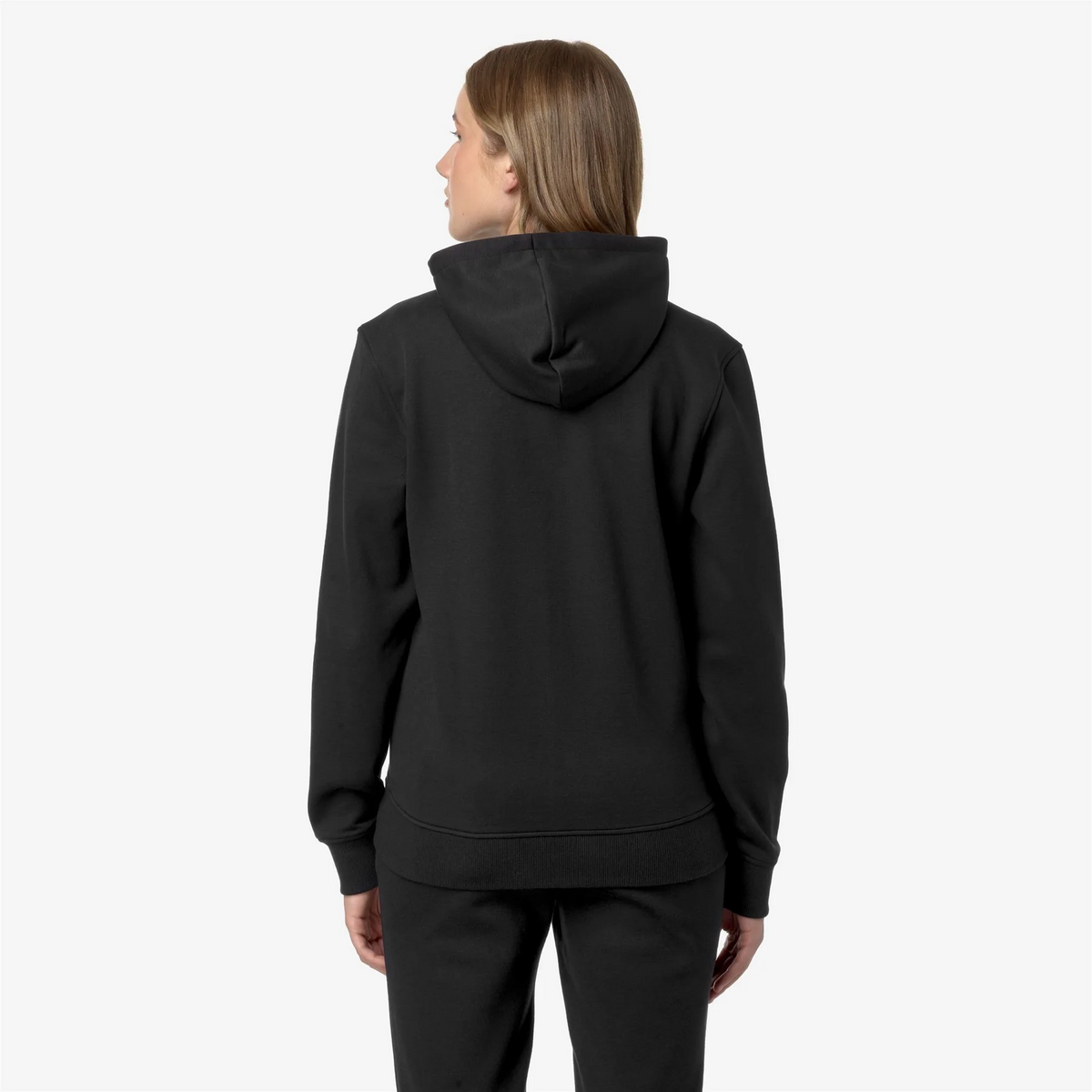 K-Way Felpa Giacca Unisex Arroux Misto Cotone Nero