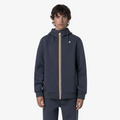 K-Way Felpa Giacca Uomo Rainer Scuba Stretch Blu Grigio