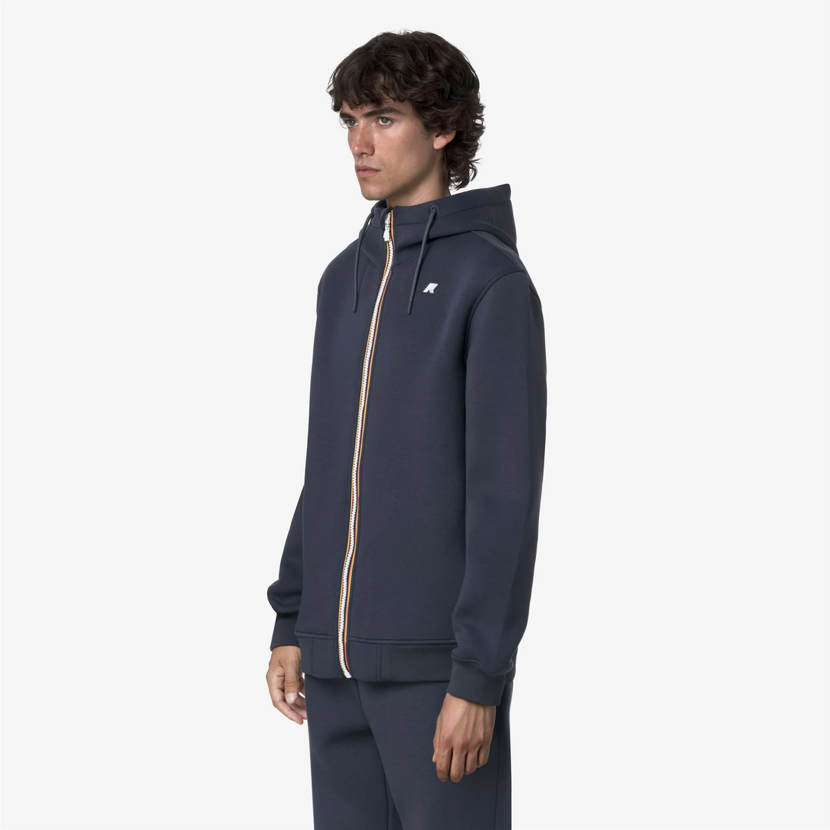 K-Way Felpa Giacca Uomo Rainer Scuba Stretch Blu Grigio