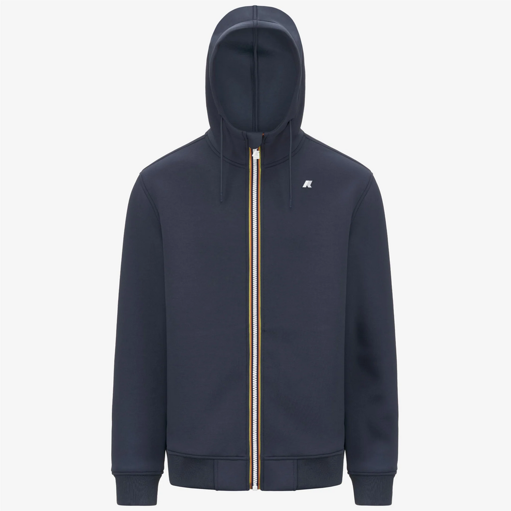 K-Way Felpa Giacca Uomo Rainer Scuba Stretch Blu Grigio
