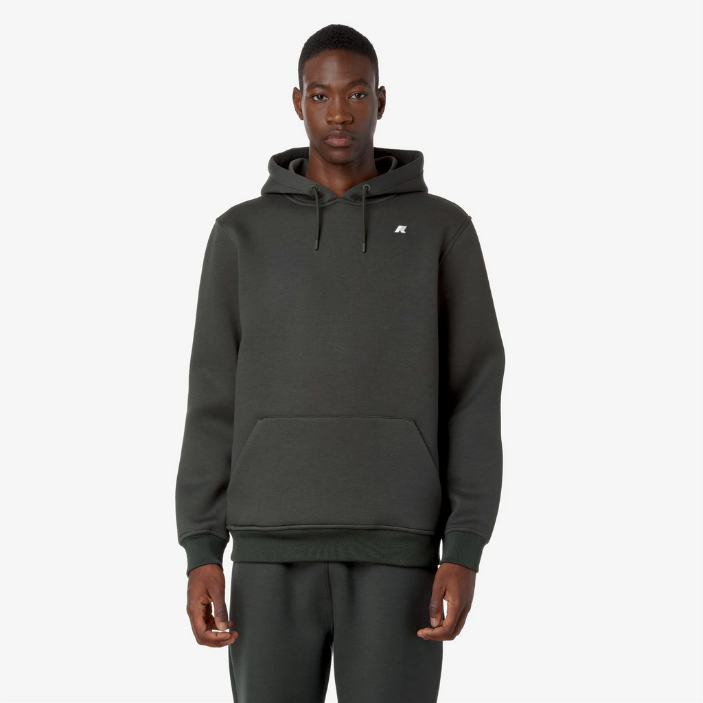 K-Way Felpa Uomo Bernie Scuba Stretch Verde Militare Scuro