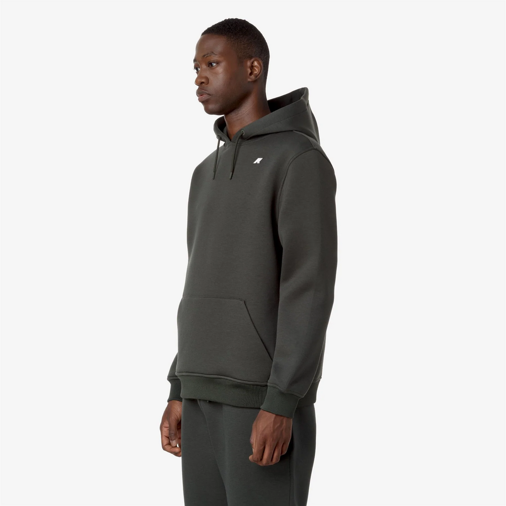 K-Way Felpa Uomo Bernie Scuba Stretch Verde Militare Scuro