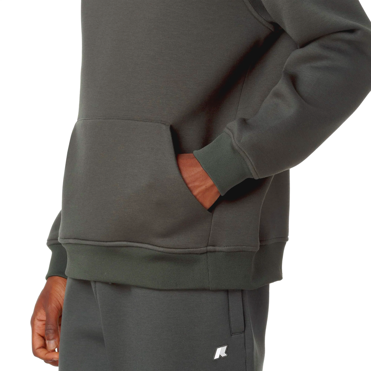 K-Way Felpa Uomo Bernie Scuba Stretch Verde Militare Scuro