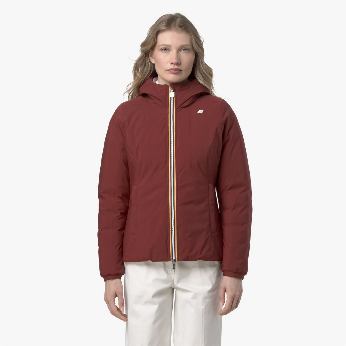 K-Way Giubbino Donna Lily Thermo Double Rosso Pompeano