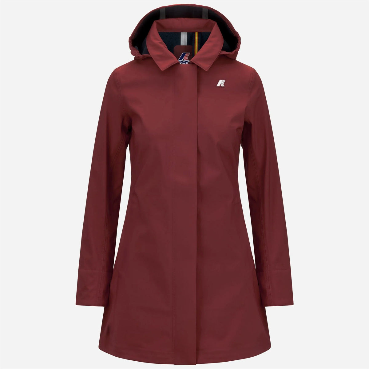 K-Way Giubbino Donna Mathy Bonded Nylon Rosso Pompeano