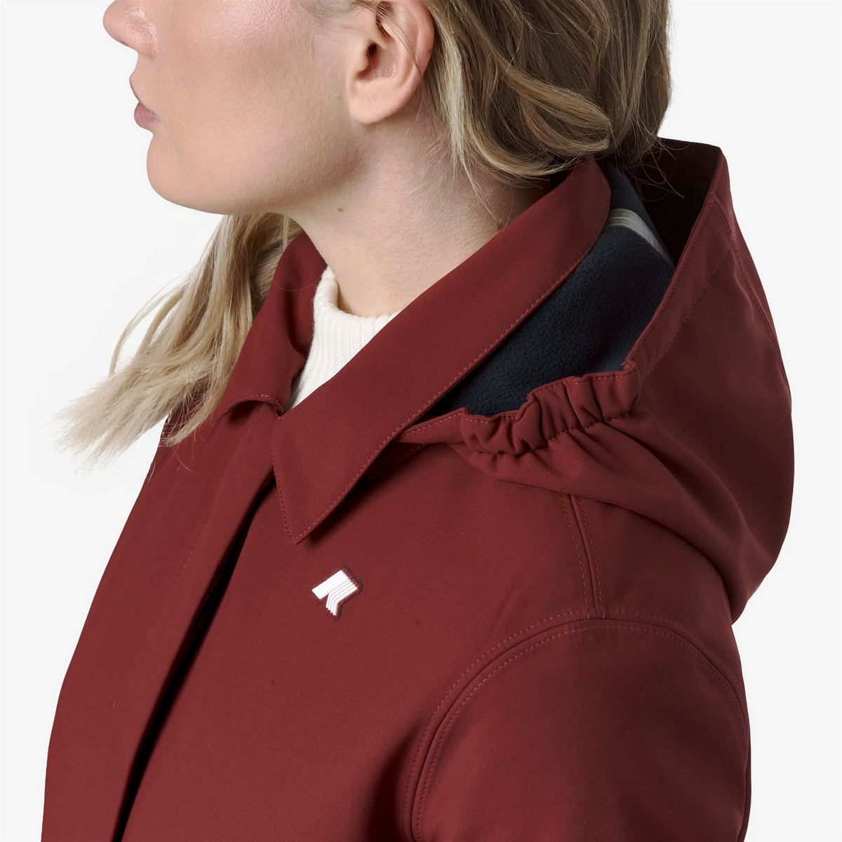 K-Way Giubbino Donna Mathy Bonded Nylon Rosso Pompeano