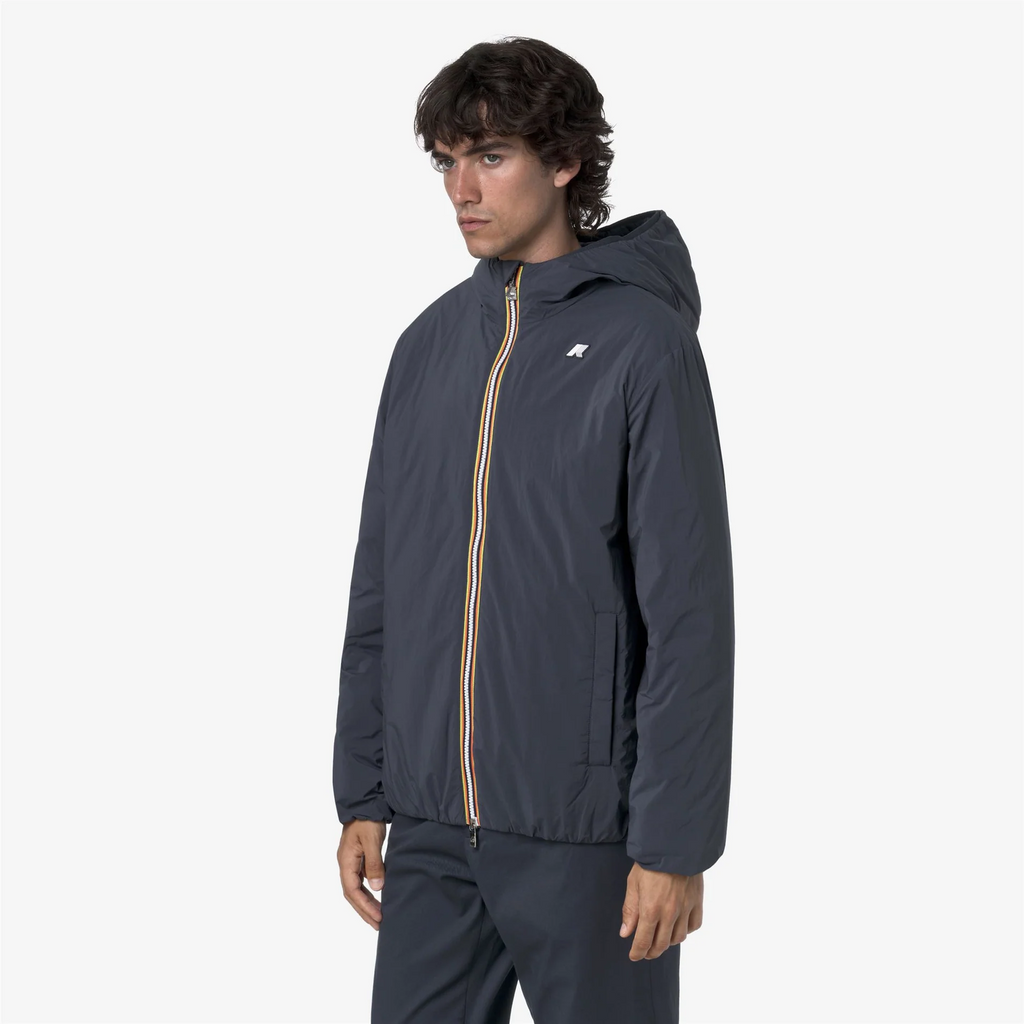K-Way Giubbino Uomo Jack Plain Nylon Blu Grigio