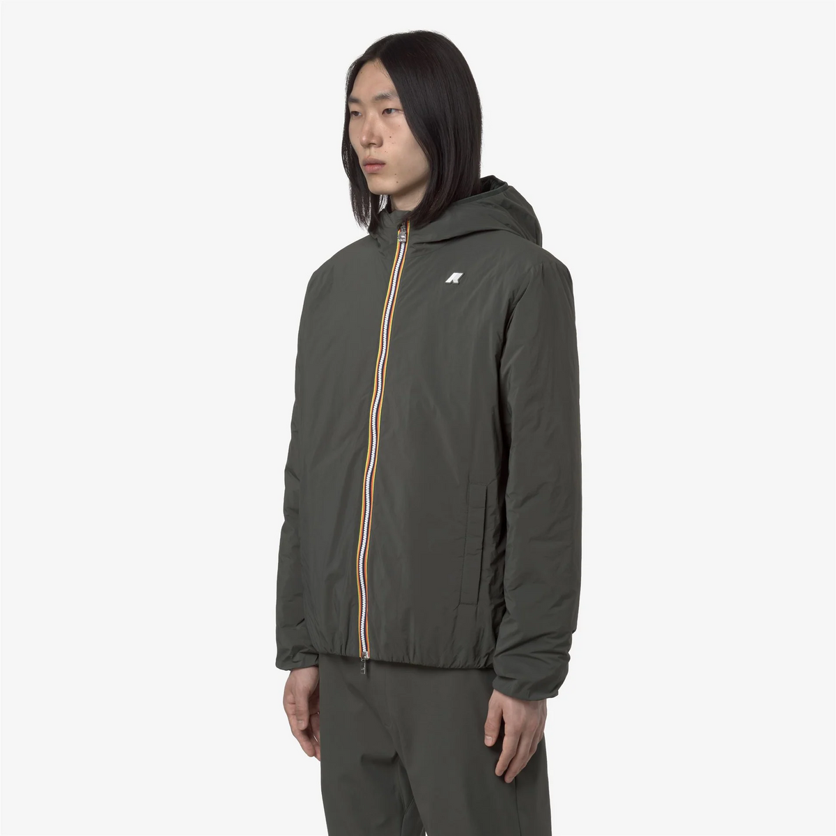 K-Way Giubbino Uomo Jack Plain Nylon Verde Militare