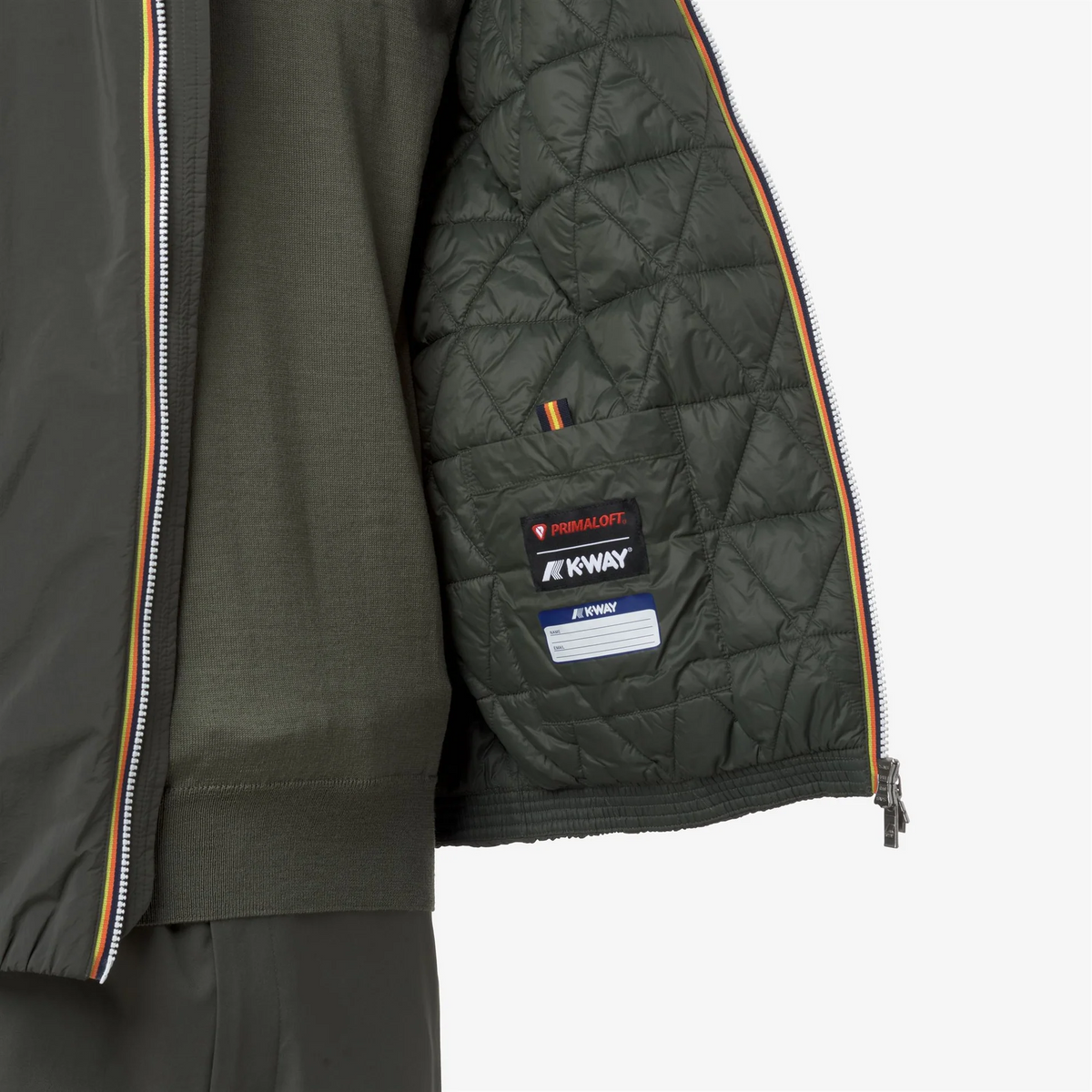 K-Way Giubbino Uomo Jack Plain Nylon Verde Militare