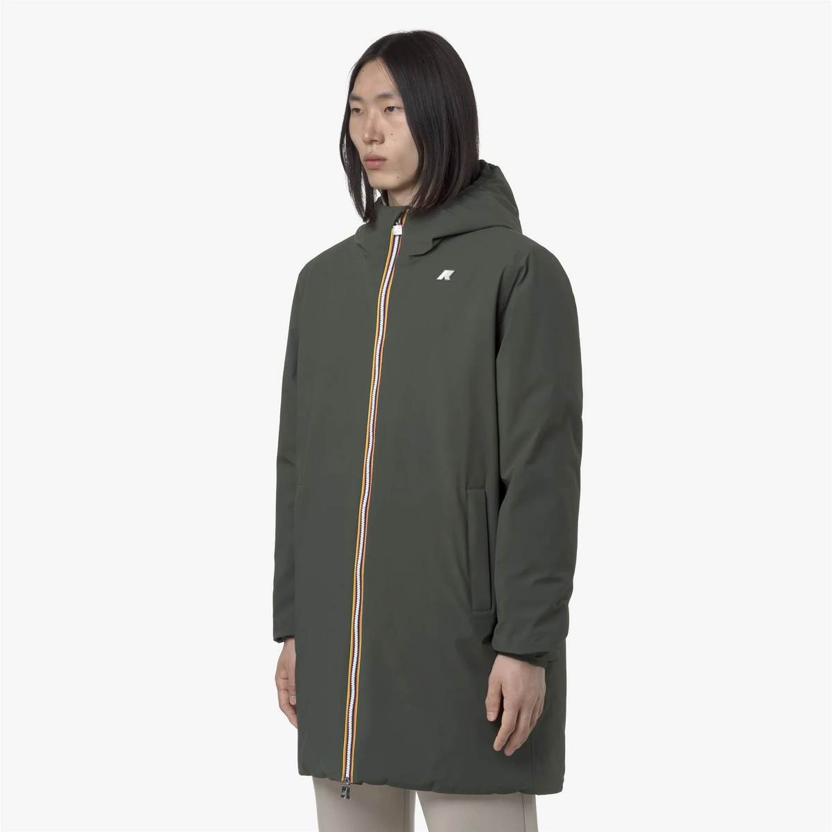 K-Way Giubbino Uomo Jacob Reversibile Verde Militare