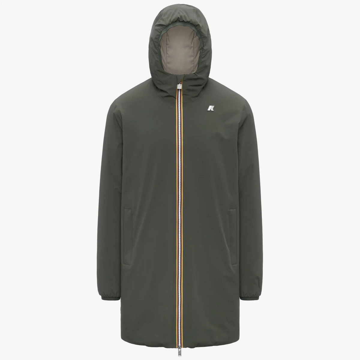 K-Way Giubbino Uomo Jacob Reversibile Verde Militare