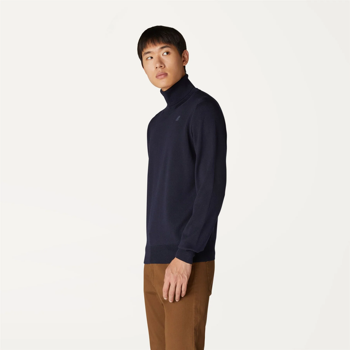 K-Way Maglia Collo Alto Uomo Henry Blu Scuro