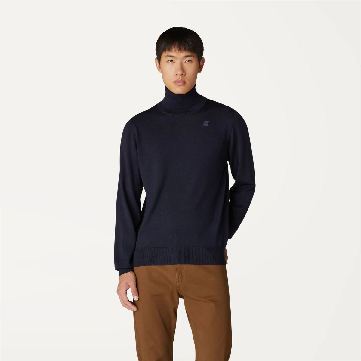 K-Way Maglia Collo Alto Uomo Henry Blu Scuro