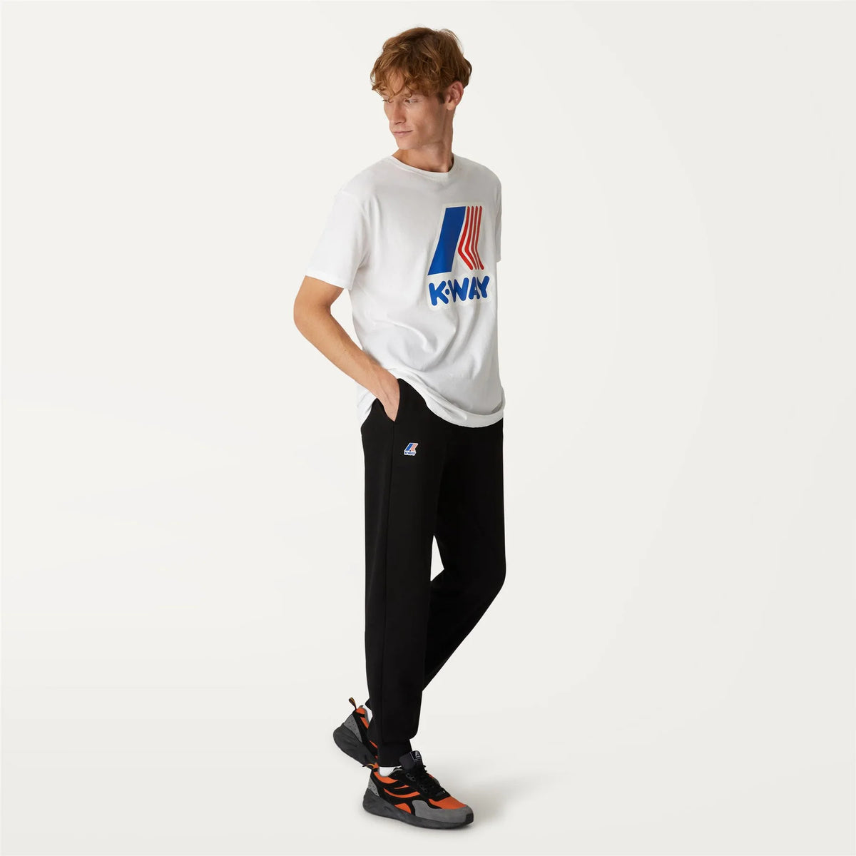 K-Way Pantaloni Felpa Uomo Le Vrai Bishop Misto Cotone Nero