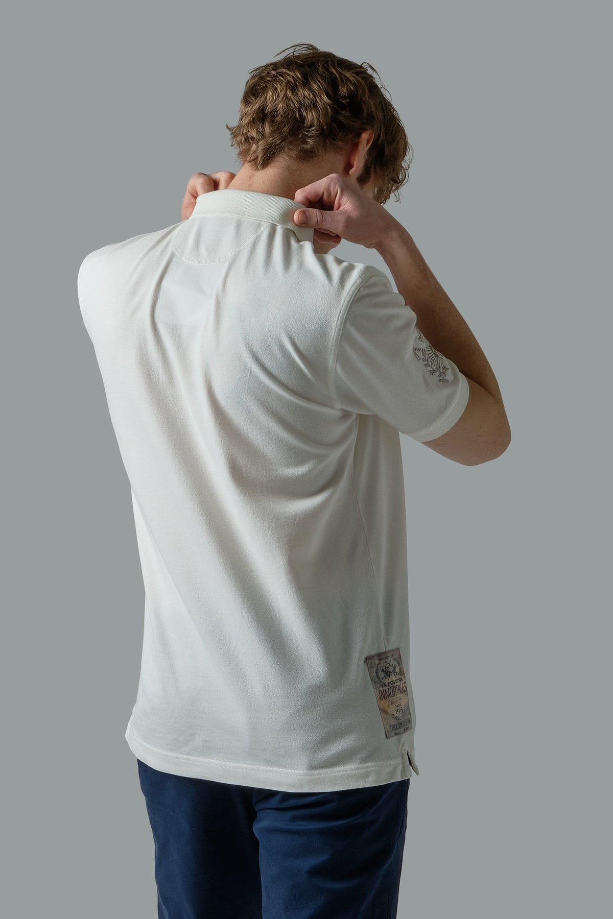 La Martina Polo Uomo Piqué Di Cotone Fit Regular Bianco Opaco