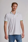 La Martina Polo Uomo Piqué Di Cotone Stretch Fit Regular Bianco