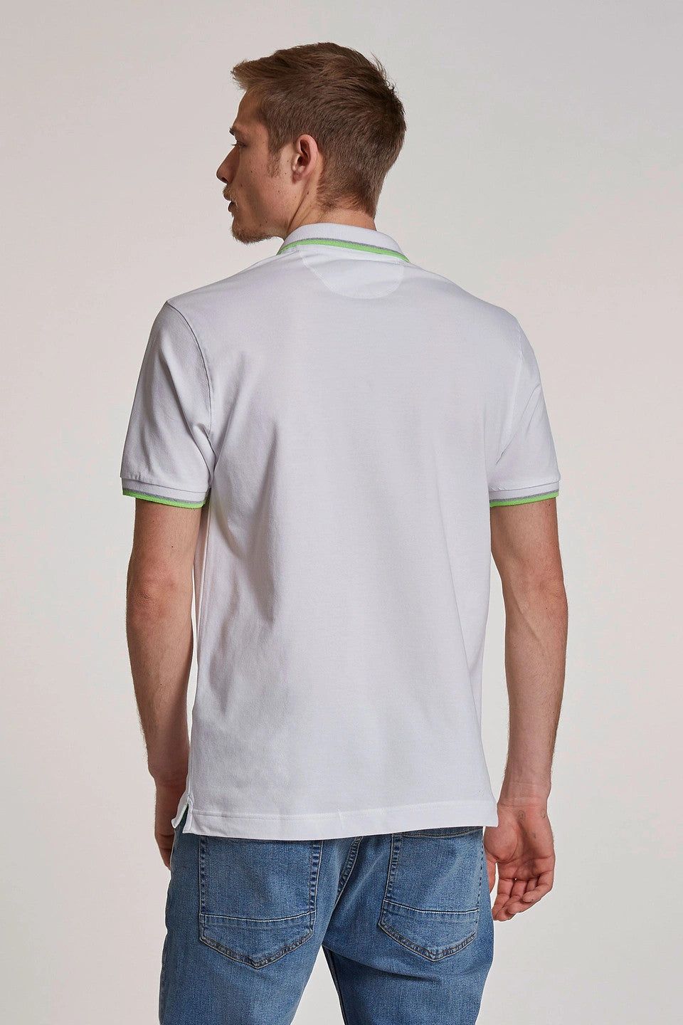 La Martina Polo Uomo Piqué Di Cotone Stretch Fit Regular Bianco