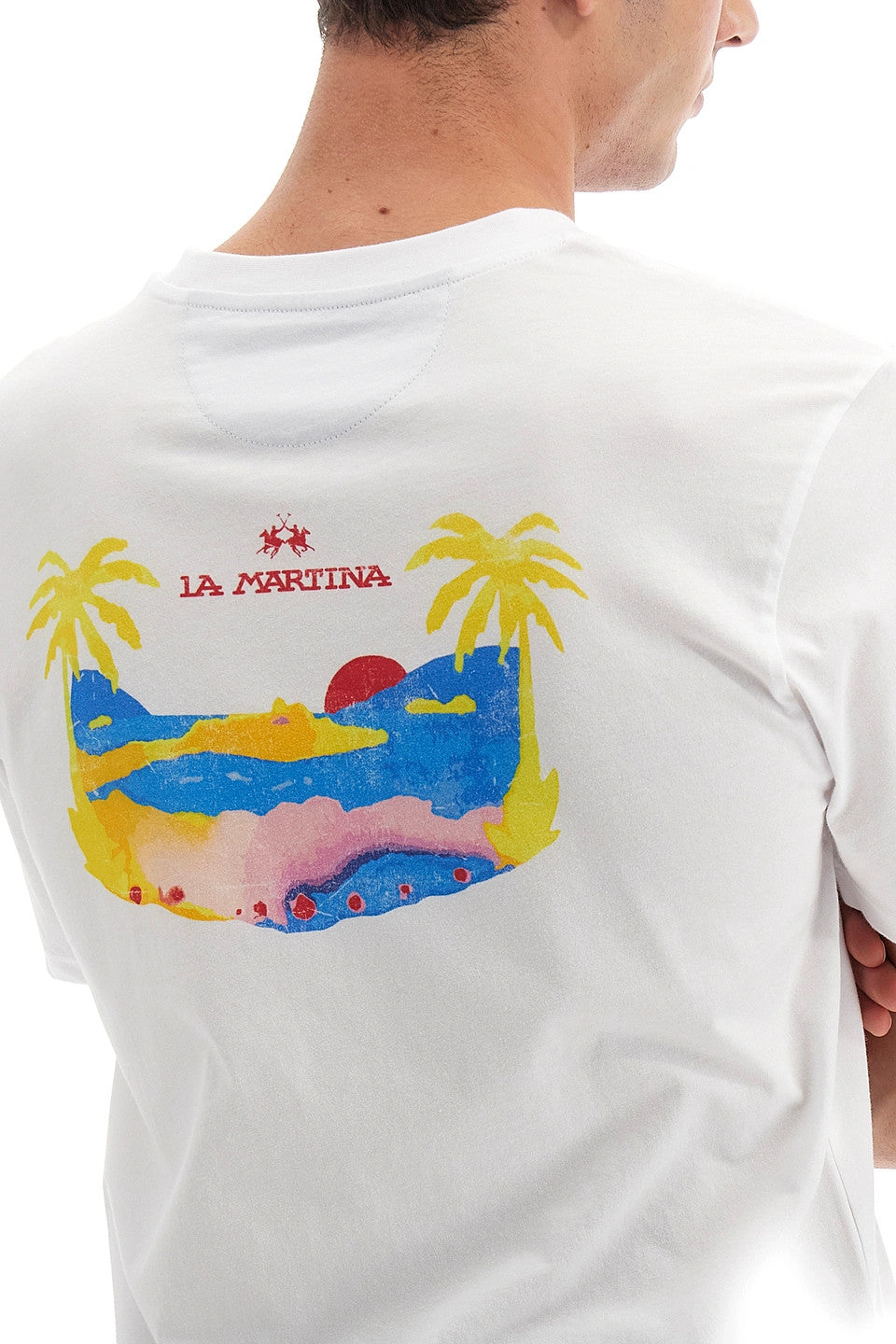 La Martina T-Shirt Uomo Veryl Cotone Over Fit Bianco