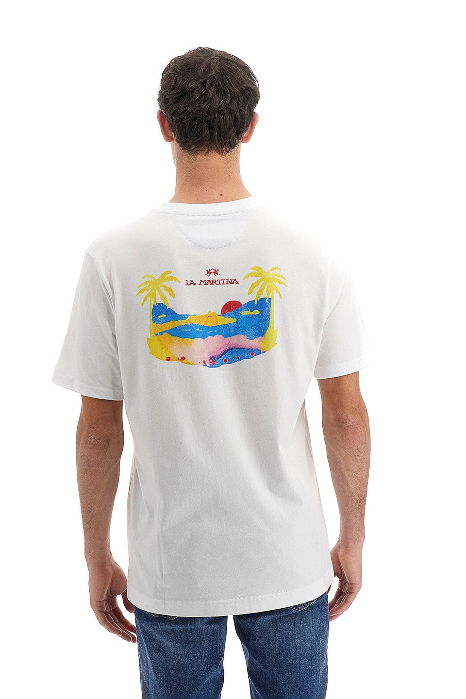 La Martina T-Shirt Uomo Veryl Cotone Over Fit Bianco