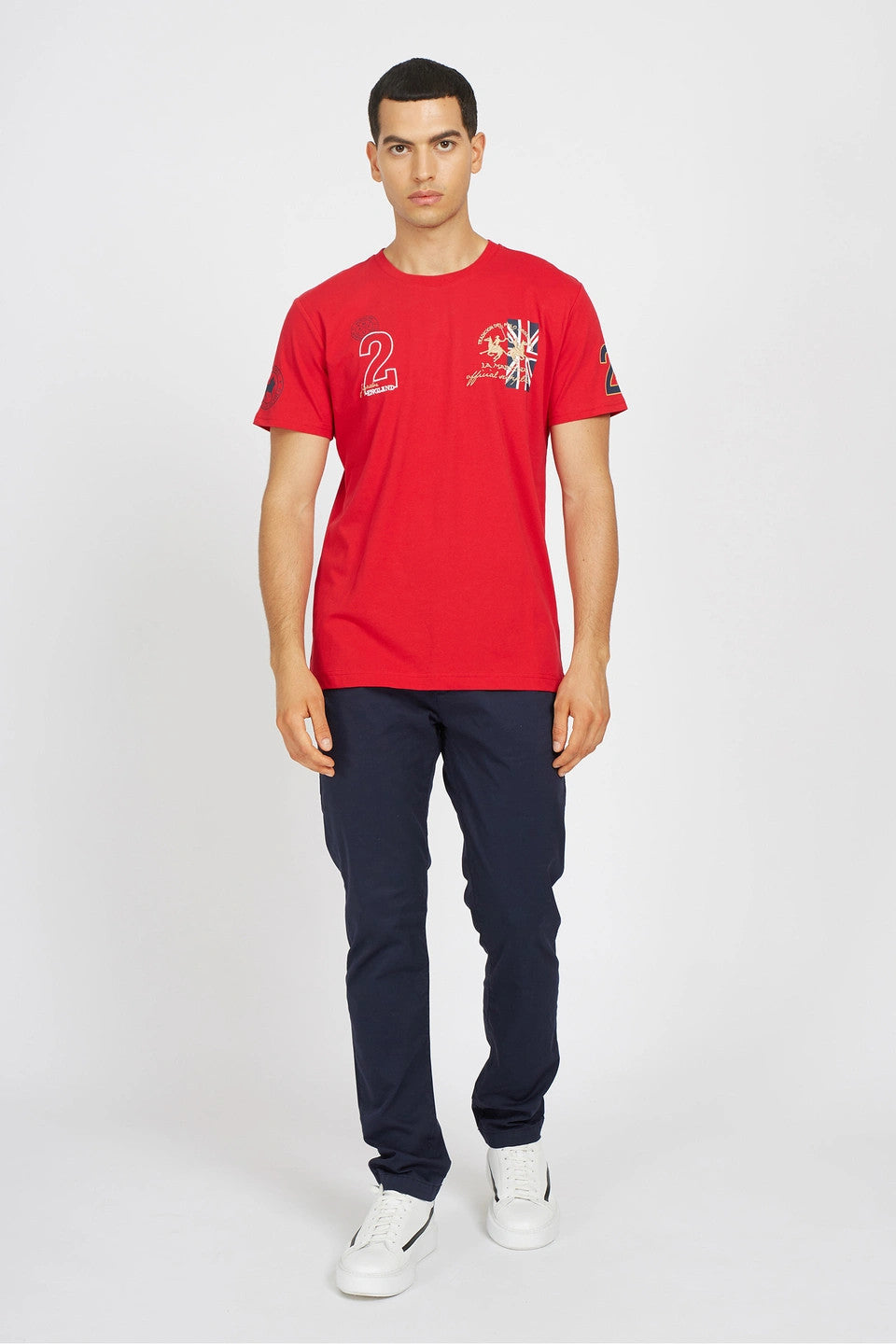 La Martina T-Shirt Uomo Vester Cotone Fit Regular Rosso
