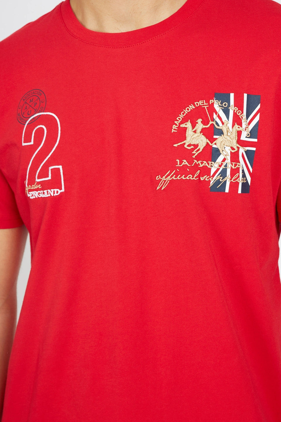 La Martina T-Shirt Uomo Vester Cotone Fit Regular Rosso