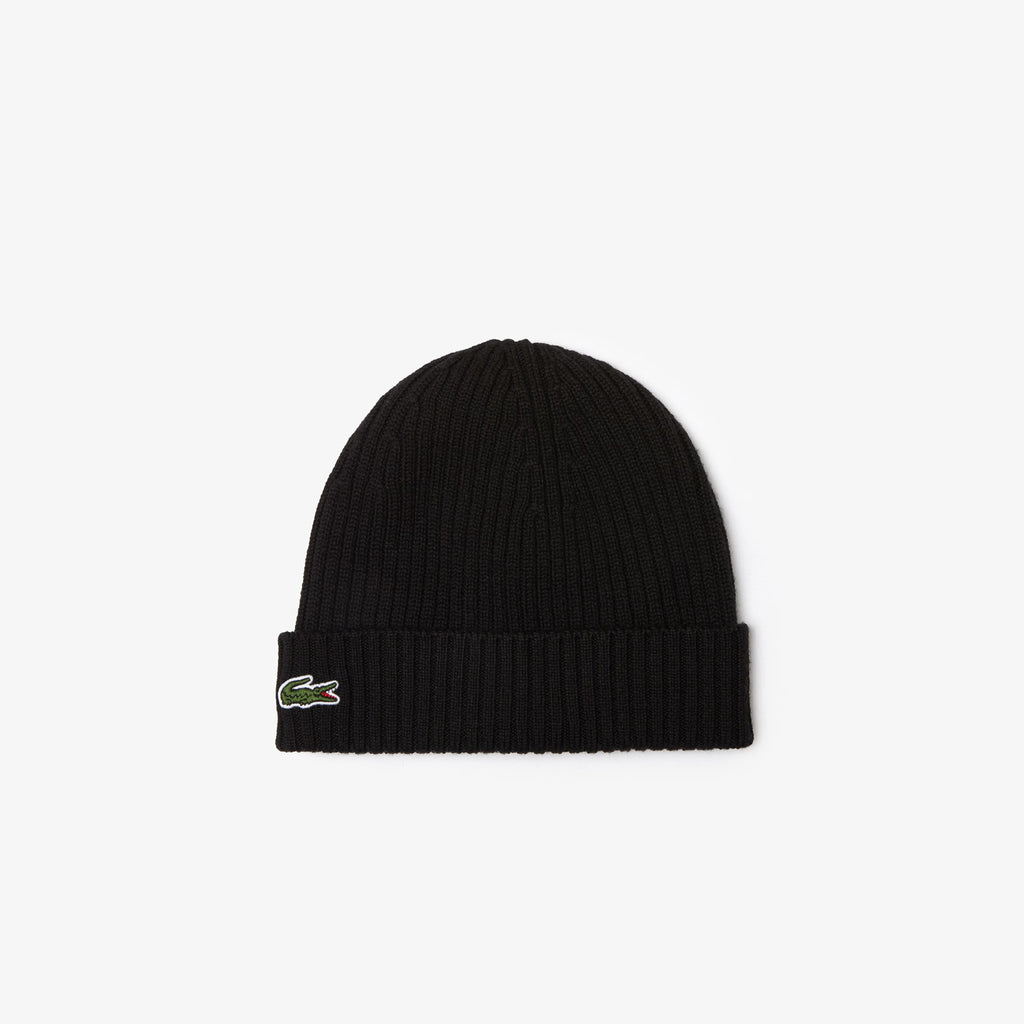 Lacoste Cappello Unisex Lana Nero