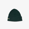 Lacoste Cappello Unisex Lana Verde Scuro