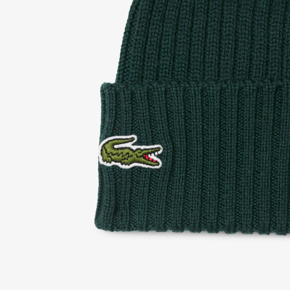 Lacoste Cappello Unisex Lana Verde Scuro
