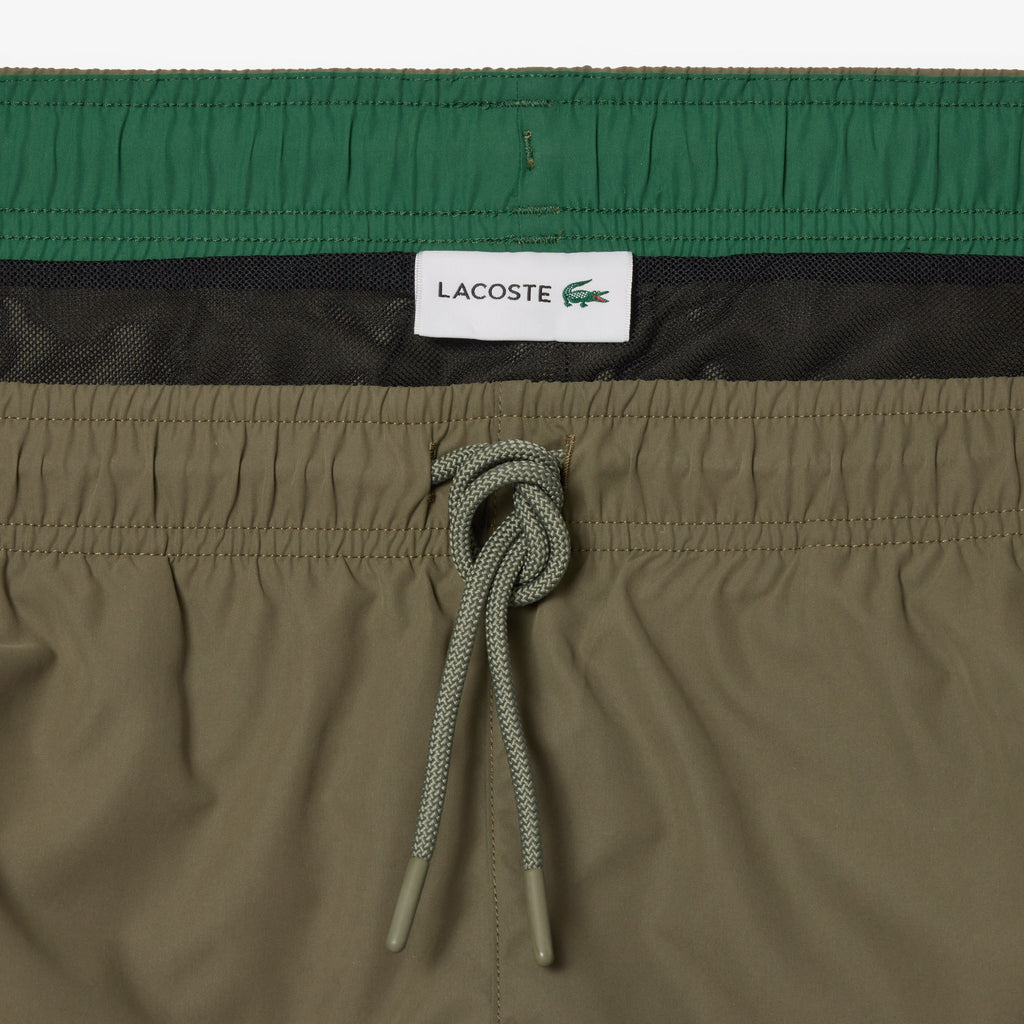 Lacoste Costume Mare Uomo Nylon Verde Militare