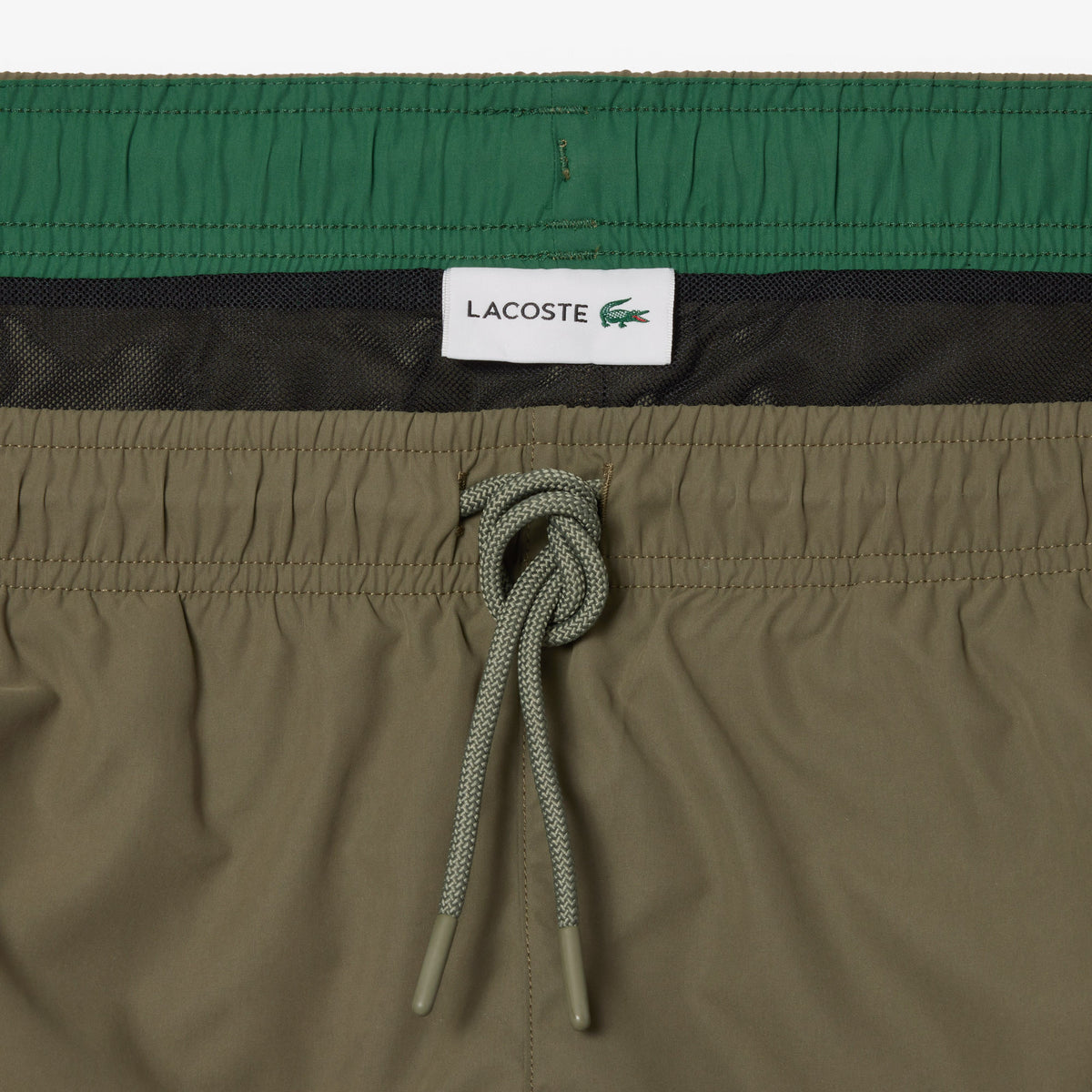 Lacoste Costume Mare Uomo Nylon Verde Militare