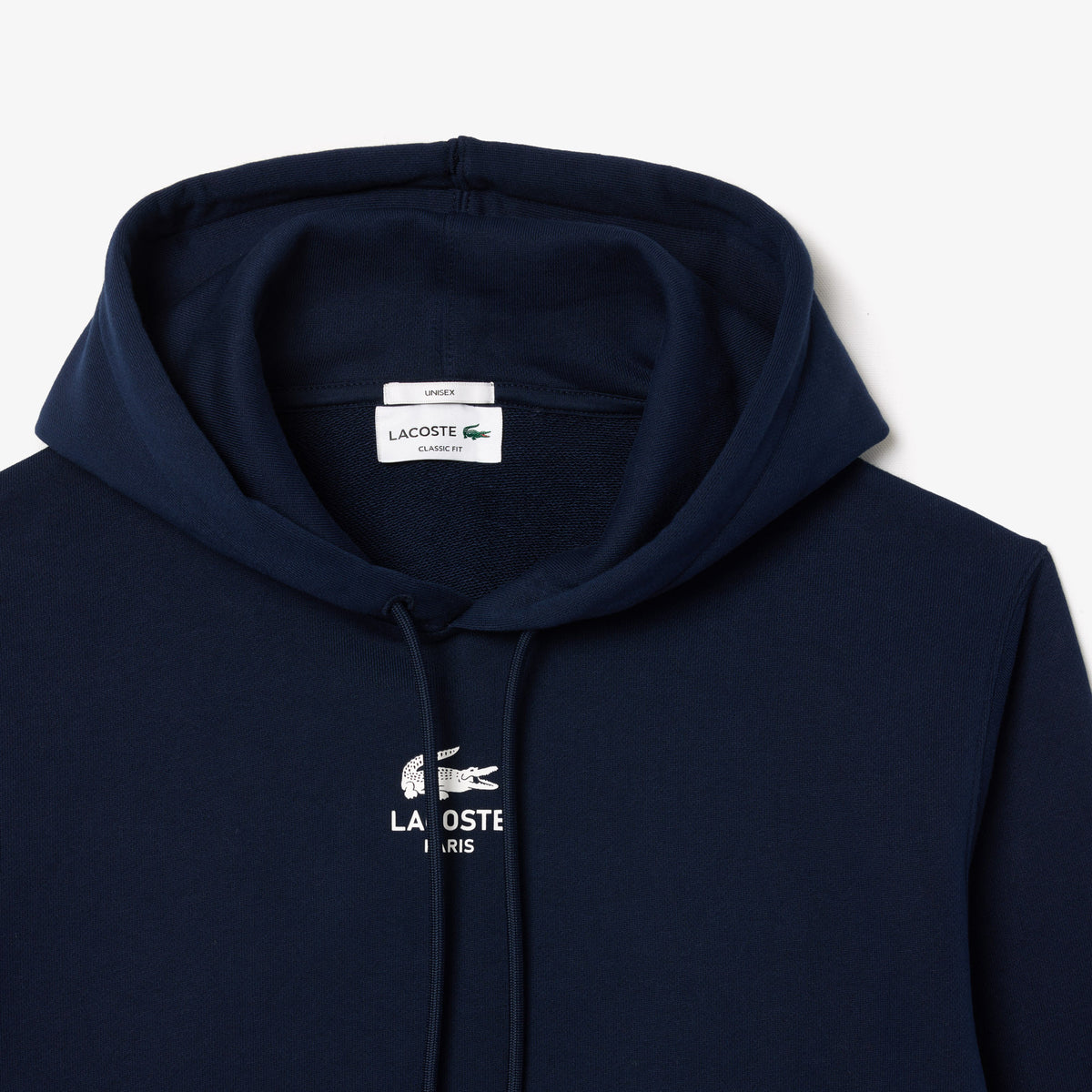 Lacoste Felpa Uomo Con Cappuccio E Stampa Cotone Blu Scuro
