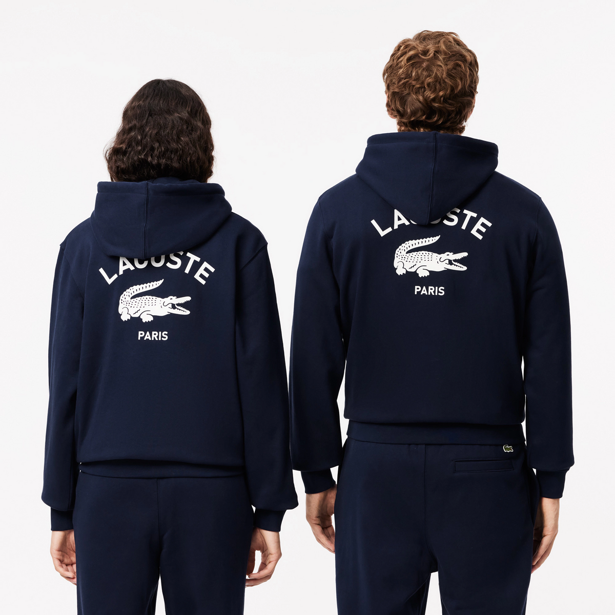 Lacoste Felpa Uomo Con Cappuccio E Stampa Cotone Blu Scuro